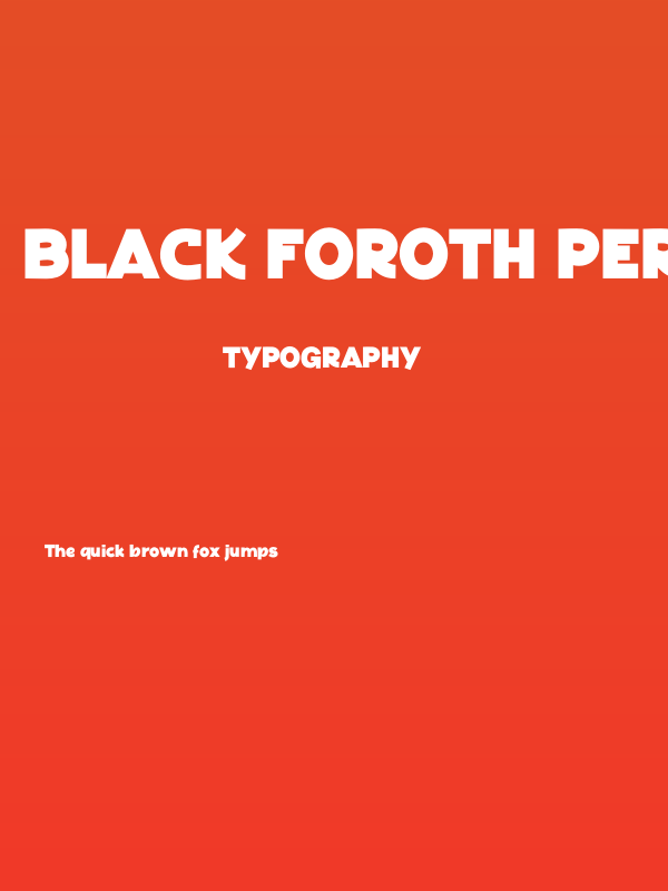 Black Foroth Personal Use Poster