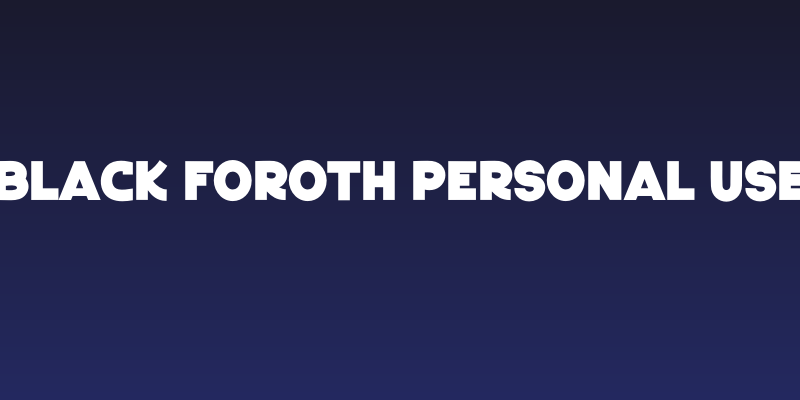 Black Foroth Personal Use Social Header