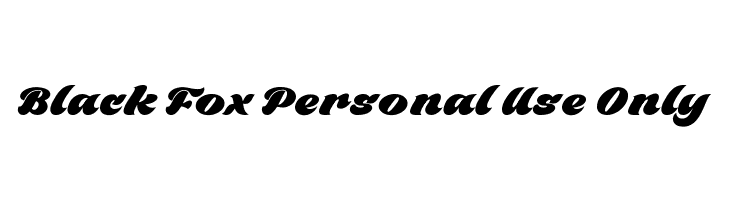 Black Fox Personal Use Only  フリーフォントのダウンロード