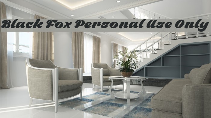Black Fox Personal Use Only Font examples