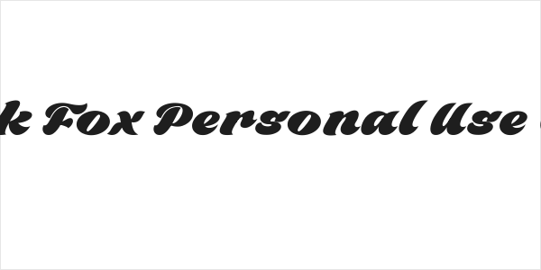 Black Fox Personal Use Only Logo