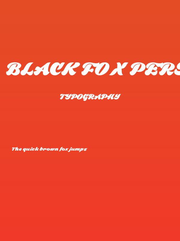 Black Fox Personal Use Only Poster