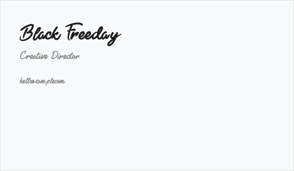 Black Freeday Business Card