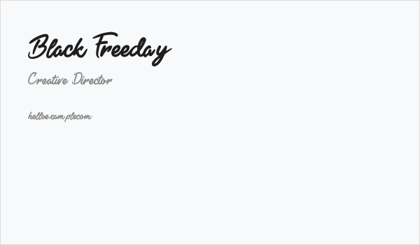 Black Freeday Business Card