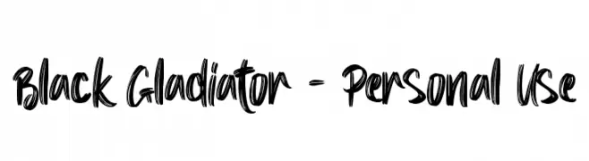 Black Gladiator - Personal Use  font caratteri gratis