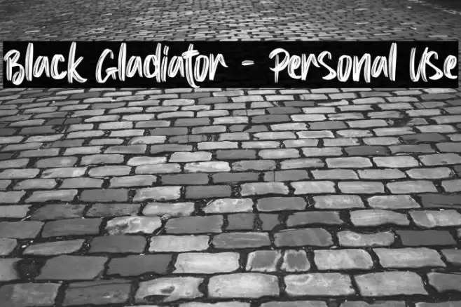 Black Gladiator - Personal Use Font examples