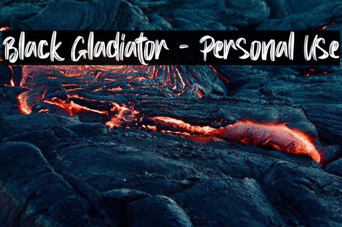 Black Gladiator - Personal Use Example 3