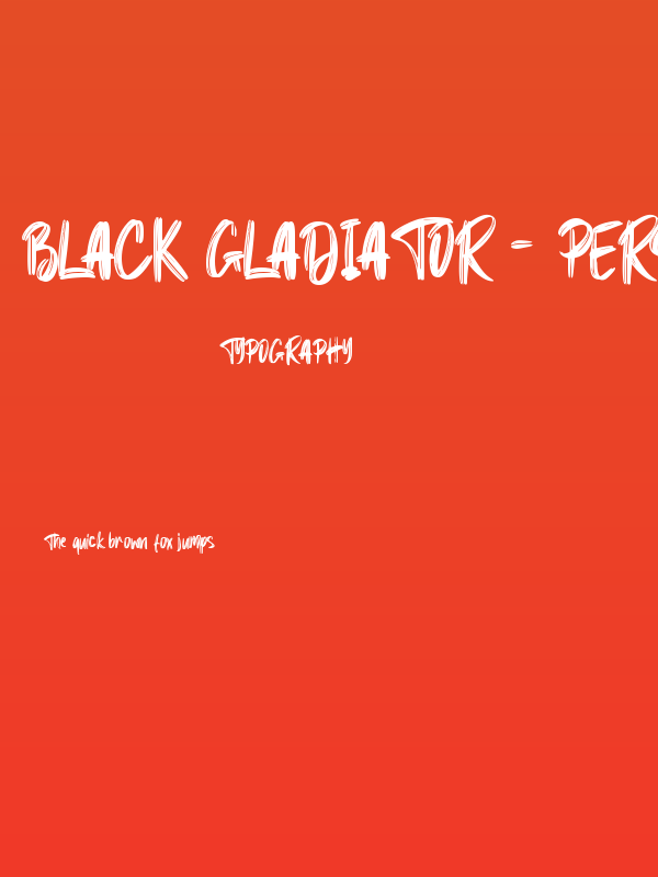 Black Gladiator - Personal Use Poster
