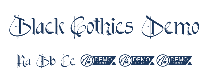 Black Gothics Demo Font Preview