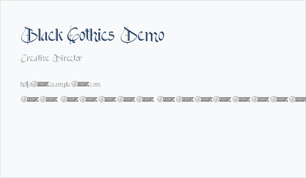 Black Gothics Demo Business Card