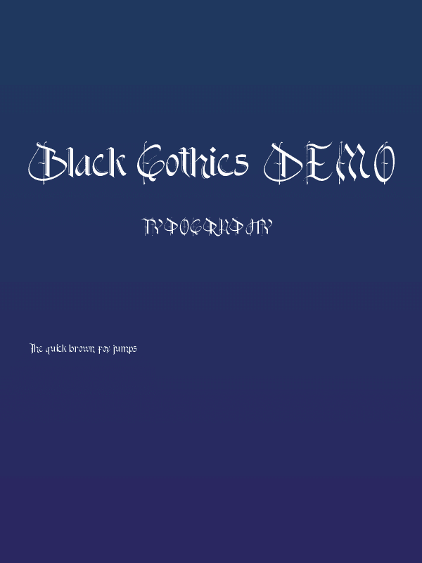 Black Gothics Demo Poster