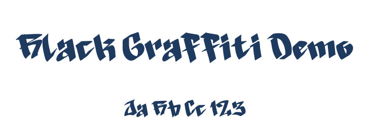 Black Graffiti Demo Font Preview