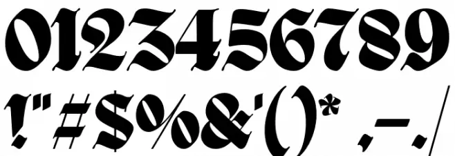 Black Great Regular Font OTHER CHARS