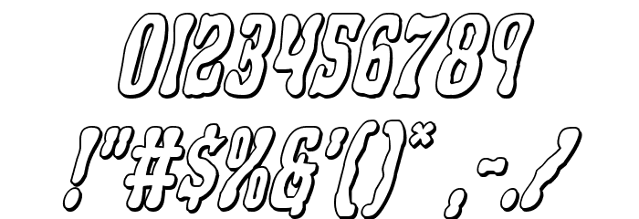Black Gunk 3D Italic Font OTHER CHARS