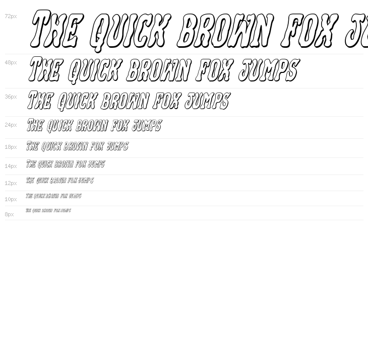 Black Gunk 3D Italic Waterfall