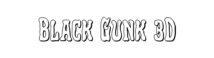 Black Gunk 3D Font