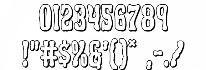 Black Gunk 3D Polices AUTRES CHARS