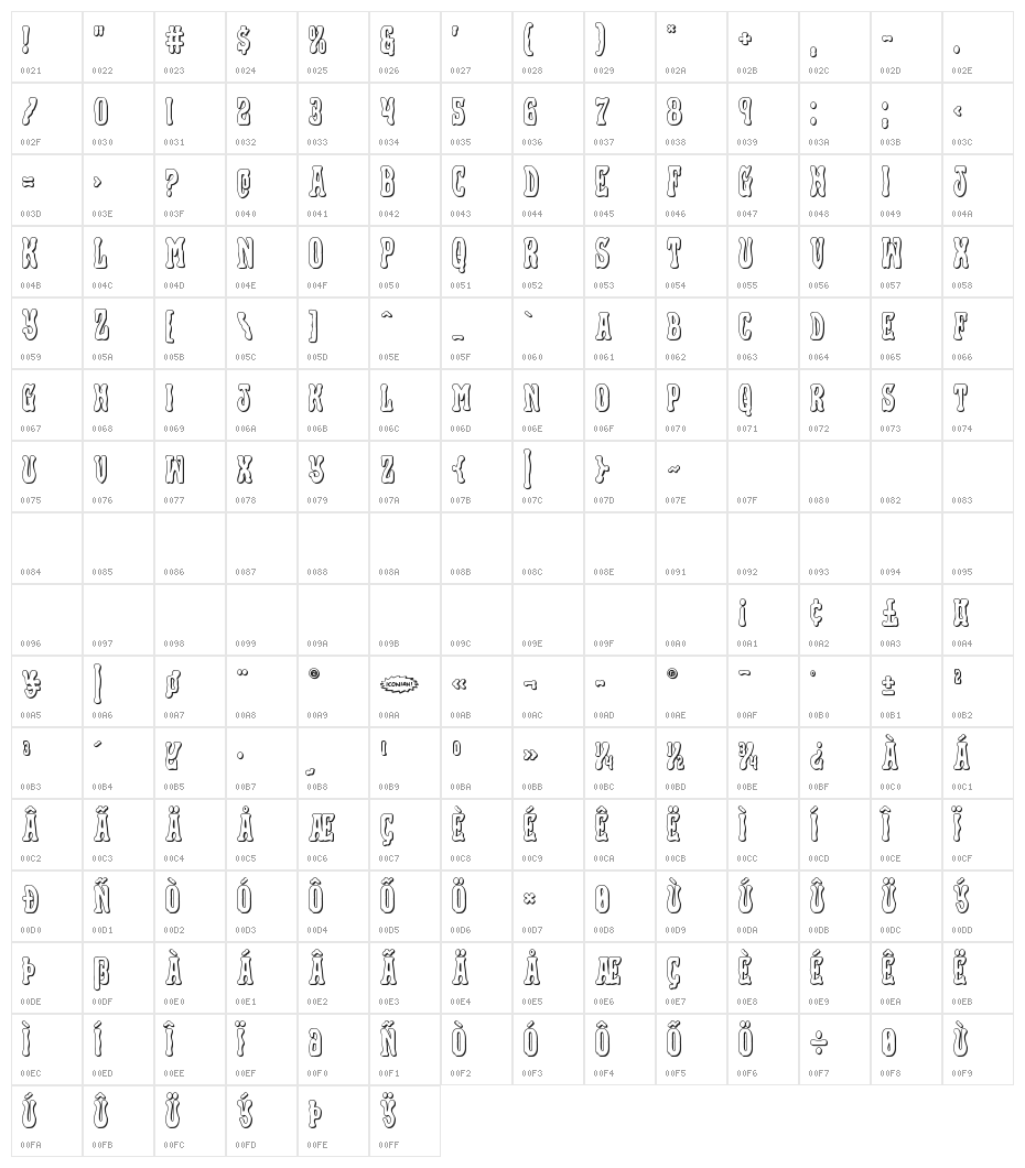 Black Gunk 3D Character Map