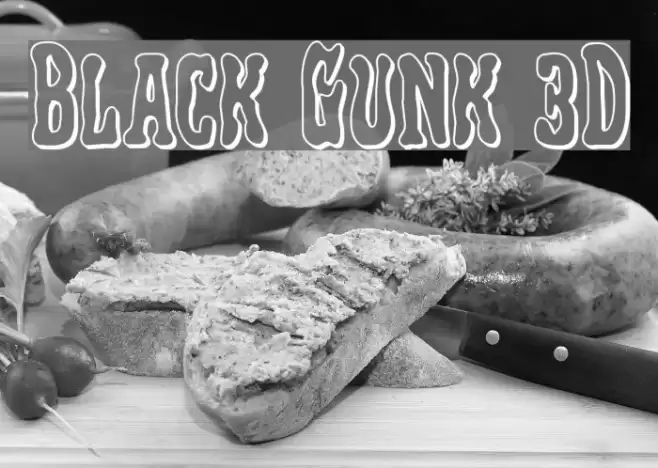 Black Gunk 3D Polices examples
