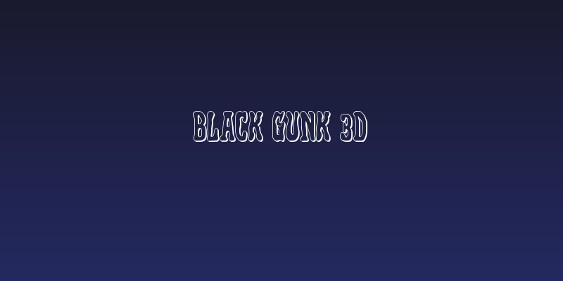 Black Gunk 3D Social Header