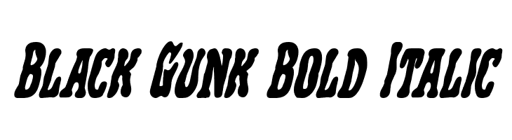 Black Gunk Bold Italic फ़ॉन्ट