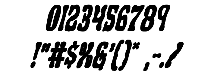 Black Gunk Bold Italic Font OTHER CHARS