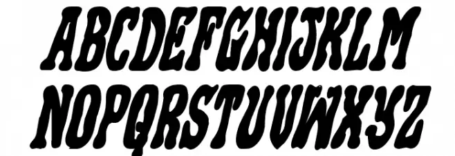 Black Gunk Bold Italic Schriftart Groß