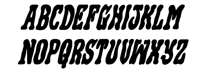 Black Gunk Bold Italic Font LOWERCASE