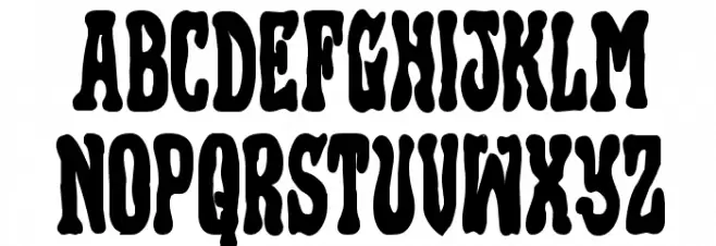 Black Gunk Bold Font UPPERCASE
