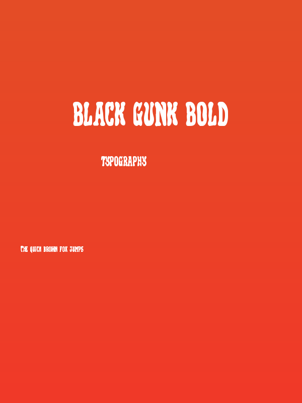 Black Gunk Bold Poster