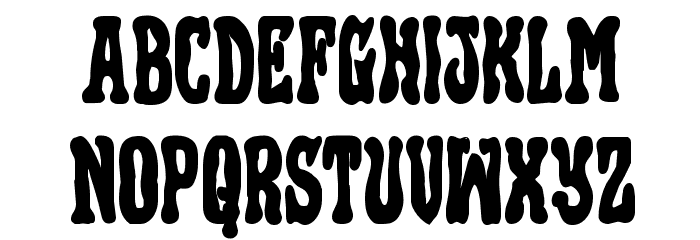 Black Gunk Bold Font LOWERCASE