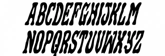 Black Gunk Condensed Italic Fonte MAIÚSCULAS