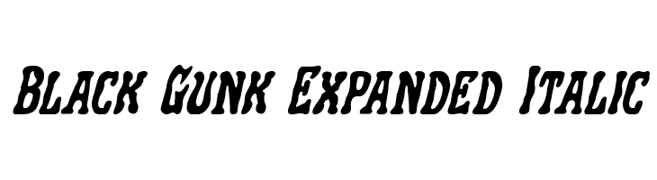 Black Gunk Expanded Italic फ़ॉन्ट