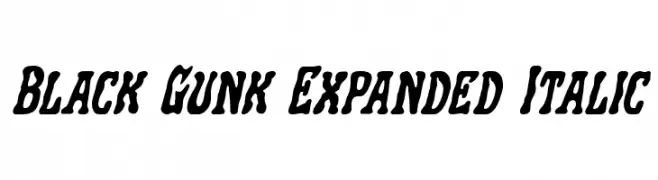 Black Gunk Expanded Italic  Frei Schriftart Herunterladen