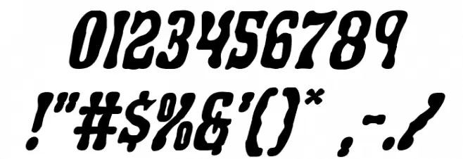 Black Gunk Expanded Italic फ़ॉन्ट अन्य घर का काम