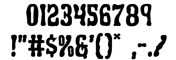 Black Gunk Expanded Font OTHER CHARS