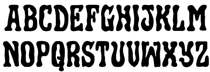 Black Gunk Expanded Font LOWERCASE