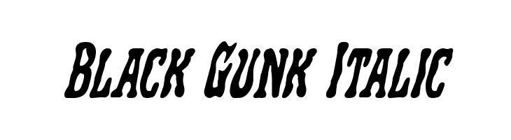 Black Gunk Italic Font