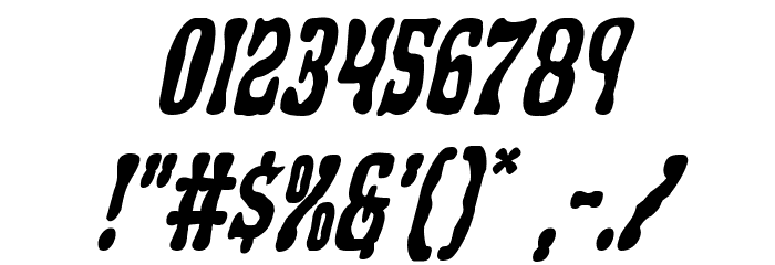 Black Gunk Italic Font OTHER CHARS