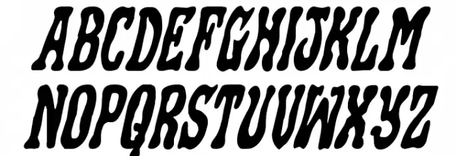 Black Gunk Italic 字体 大写