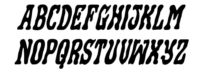 Black Gunk Italic Font LOWERCASE