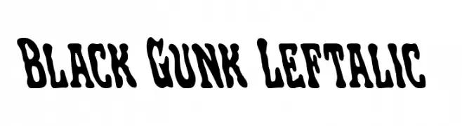 Black Gunk Leftalic  नि: शुल्क फ़ॉन्ट्स डाउनलोड