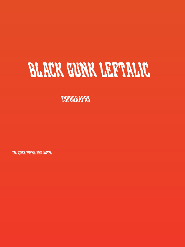 Black Gunk Leftalic Poster