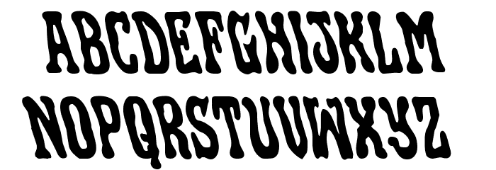 Black Gunk Leftalic Caratteri MINUSCOLO