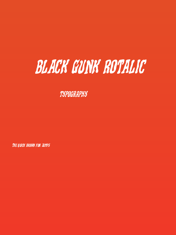 Black Gunk Rotalic Poster