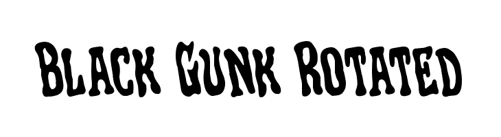 Black Gunk Rotated फ़ॉन्ट
