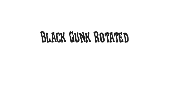 Black Gunk Rotated Logo