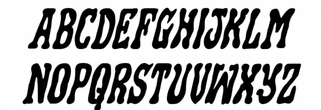 Black Gunk Staggered Italic Fuentes MINÚSCULAS