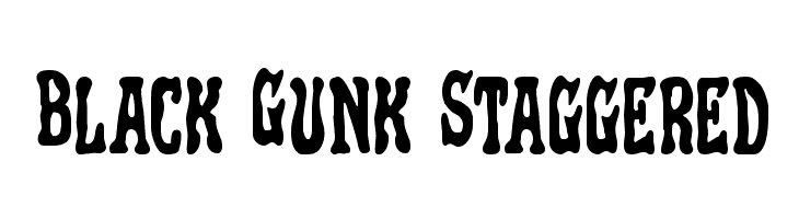 Black Gunk Staggered  Скачать бесплатные шрифты