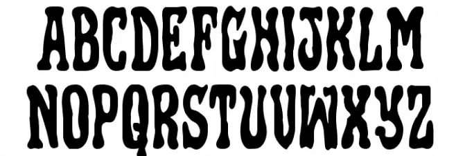Black Gunk Schriftart Groß